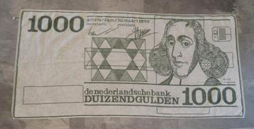 Handdoek, badlaken, (vintage) 1000 gulden beschikbaar voor biedingen