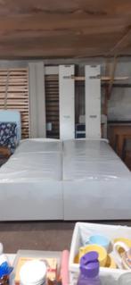 2 Persoons Bed of 2 Eenpersoons Bedden, Ophalen, Verstelbaar, 90 cm, Wit