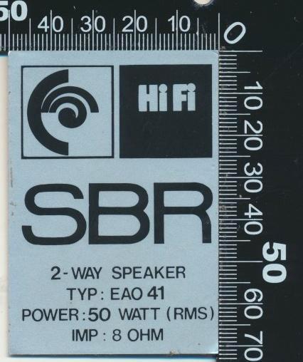 Sticker: SBR HiFi, Verzamelen, Stickers, Zo goed als nieuw, Bedrijf of Vereniging, Verzenden