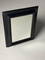Ribbelframe spiegel zwart 20e eeuw, Ophalen, Rechthoekig, Minder dan 50 cm