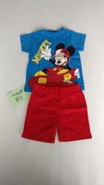 2-delig Mickey setje korte broek en t-shirt C&A maat 80, Gebruikt, C&A, Ophalen of Verzenden, Setje