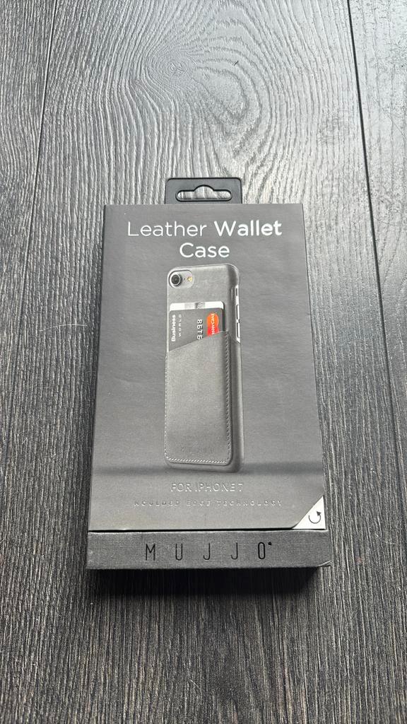 Mujjo iPhone 7 Leather Wallet Case, Telecommunicatie, Mobiele telefoons | Hoesjes en Frontjes | Apple iPhone, Zo goed als nieuw