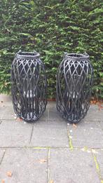 Zwarte kandelaars, Huis en Inrichting, Gebruikt, 50 tot 75 cm, Zwart, Ophalen of Verzenden