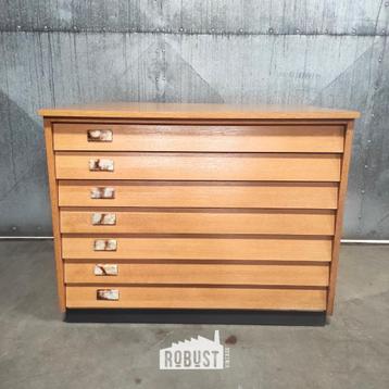 Architectenkast A1 | Midcentury stijl met 7 lades beschikbaar voor biedingen