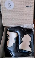 Nieuwe Bronx Cowboylaarzen Zwart-Wit Maat 40, Bronx, Verzenden, Zwart, Lage of Enkellaarzen