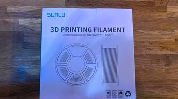 NIEUW: 1.75mm Zwart Sunlu Filament 1kg beschikbaar voor biedingen