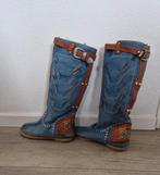 Karma of charme laarzen leren leer maat 38 39 blauw laars, Ophalen of Verzenden, Zo goed als nieuw, Blauw, Hoge laarzen