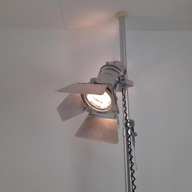 Aluminium Theaterlamp / Spot met Klem, Huis en Inrichting, Lampen | Vloerlampen, Gebruikt, 150 tot 200 cm, Kunststof, Metaal, Ophalen