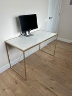 Hip bureau (marmer look / gold), Ophalen, Zo goed als nieuw, Bureau