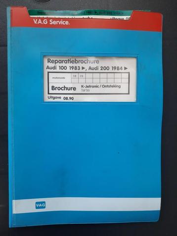 Werkplaatsboek Audi 200 turbo K-Jetronic inspuiting 1B + 2B beschikbaar voor biedingen