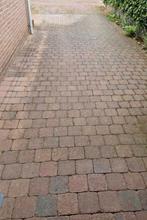 Gratis +/- 30m2 koppelstones / cobblestones mix 15x15cm, Ophalen, Gebruikt, Klinkers, 10 m² of meer