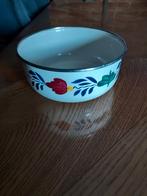Vintage Emaille Schaal met Bloemmotief, Antiek en Kunst, Ophalen of Verzenden