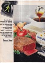 Retro reclame 1982 Becel dieet boter voor 'n biefstuk, Verzamelen, Retro, Overige typen, Ophalen of Verzenden