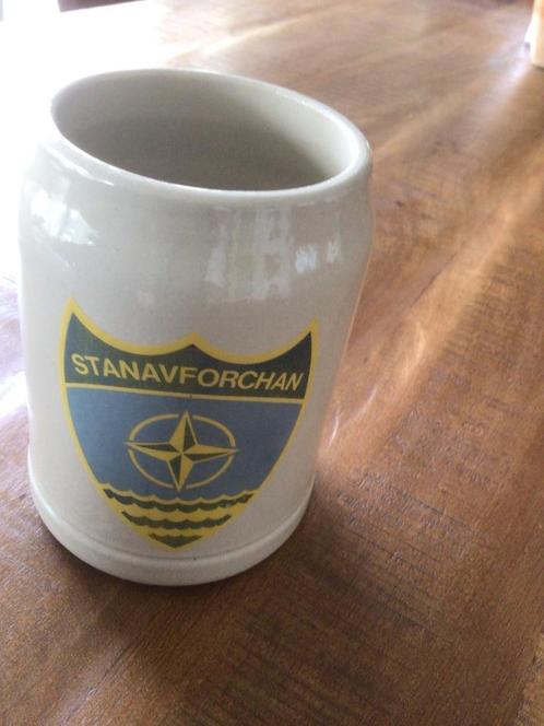 Stanavforchan Navy / marine pull / mok / bierpull, Verzamelen, Biermerken, Zo goed als nieuw, Pul(len), Overige merken, Ophalen of Verzenden