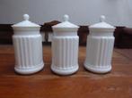 3 opaline voorraadpotten, Italy, Antiek en Kunst, Antiek | Glas en Kristal, Ophalen of Verzenden