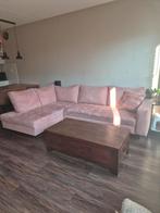 Nette roze hoekbank, Hoekbank, Ophalen of Verzenden, Zo goed als nieuw, Vierpersoons of meer