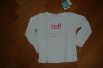 Lief lifesyle shirt longsleeve wit met applicatie maat 116! beschikbaar voor biedingen