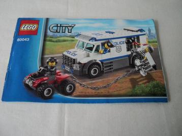 LEGO CITY nr 60043 GEVANGEN TRANSPORT  beschikbaar voor biedingen