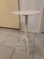 Bijzet tafeltje wit, Minder dan 55 cm, Gebruikt, Rond, Hout