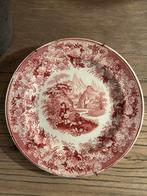 Oud Roze Wandbord met tafereel Montagne, Antiek en Kunst, Antiek | Wandborden en Tegels, Ophalen