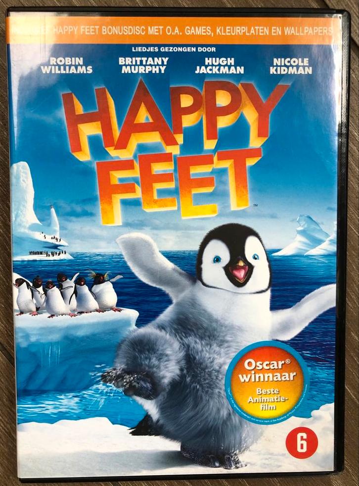 dvd: Happy Feet - Tekenfilm, Cd's en Dvd's, Dvd's | Tekenfilms en Animatie, Gebruikt, Europees, Tekenfilm, Vanaf 6 jaar, Ophalen