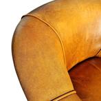 Schapenleren Joris fauteuil cognac bruin kleur + BEZORGING, Gebruikt, ., Vintage, Ophalen of Verzenden