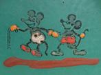 Jr 20 30 Mickey Mouse geëmailleerd bord Wald Disney cartoon, Ophalen of Verzenden, Mickey Mouse, Gebruikt, Overige typen