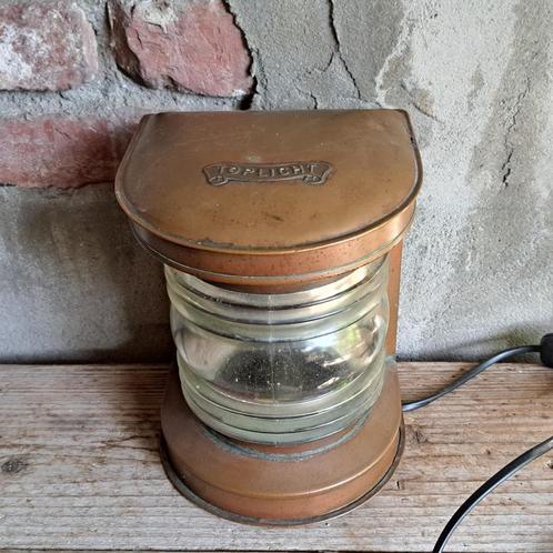 Oude koperen scheepslamp lamp Toplicht *Etage3*, Huis en Inrichting, Woonaccessoires | Overige, Gebruikt, Ophalen of Verzenden