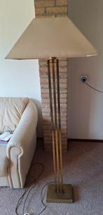 🛋️ Vintage DeKnudt vloerlamp – messing – 3 staanders, Huis en Inrichting, Lampen | Vloerlampen, Ophalen, Gebruikt, Metaal, 150 tot 200 cm