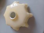Opaline lampenkap geel, Huis en Inrichting, Lampen | Lampenkappen, Gebruikt, Wit, Rond, Ophalen of Verzenden