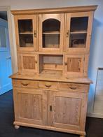 Antieke grenen buffetkast met slot & sleutels, Ophalen, Gebruikt, 100 tot 150 cm, 50 tot 75 cm