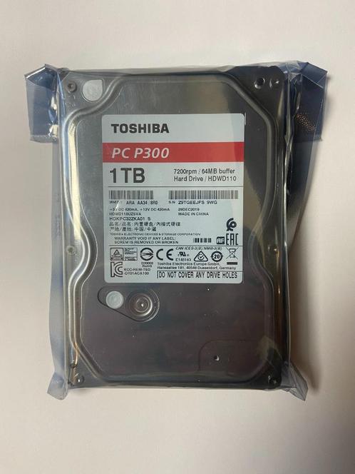Toshiba P300 1tb HDD *nieuw*, Computers en Software, Harde schijven, Nieuw, Desktop, HDD, SATA, Ophalen of Verzenden