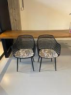 Stoelen zwart kunststof 2 stuks, Huis en Inrichting, Stoelen, Ophalen, Kunststof, Twee, Zwart
