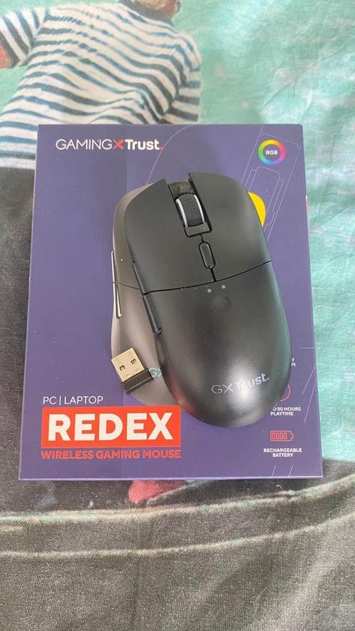 Trust GXT 980 Redex - Draadloze Gaming Muis, Computers en Software, Muizen, Zo goed als nieuw, Muis, Rechtshandig, Draadloos, Gaming muis