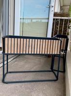 SET PRACHTIGE LUXE PLANTENBAKKEN METAAL MET HOUT, Tuin en Terras, Bloembakken en Plantenbakken, Ophalen, Zo goed als nieuw, Balkon