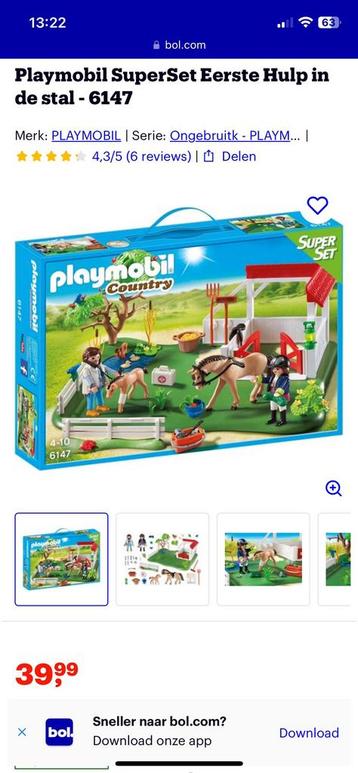 Playmobil set Eerste hulp in de stal - 6147 beschikbaar voor biedingen