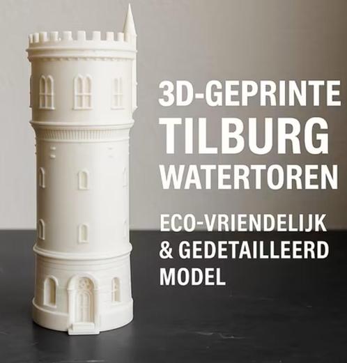 ️ Unieke 3D-geprinte Watertoren van Tilburg – door LaVe3De, Huis en Inrichting, Woonaccessoires | Overige, Nieuw, Ophalen of Verzenden