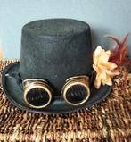 Carnaval Steampunk Hoed, Bloem, Veer en Stofbril, Ophalen, Zo goed als nieuw, Carnaval, Accessoires