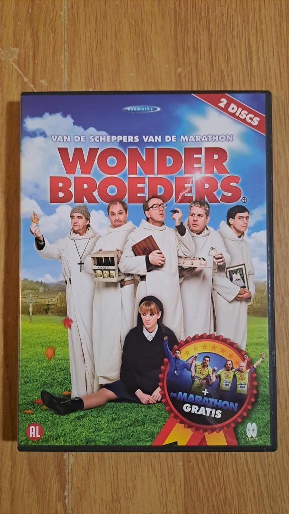 NL komedie WONDER BROEDERS + MARATHON zgan, Alle leeftijden, Ophalen of Verzenden, Zo goed als nieuw, Komedie