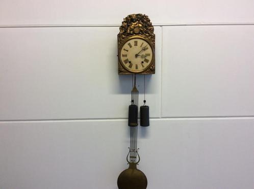 Comtoise klok antiek 1860 harpslinger Albast wijzerplaat, Antiek en Kunst, Antiek | Klokken, Ophalen