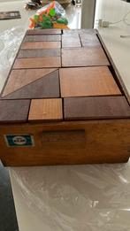 Vintage houten KLM blokkenset, Ophalen, Gebruikt