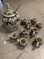 Vintage Punch Bowl Set met 9 Bekers, Antiek en Kunst, Ophalen