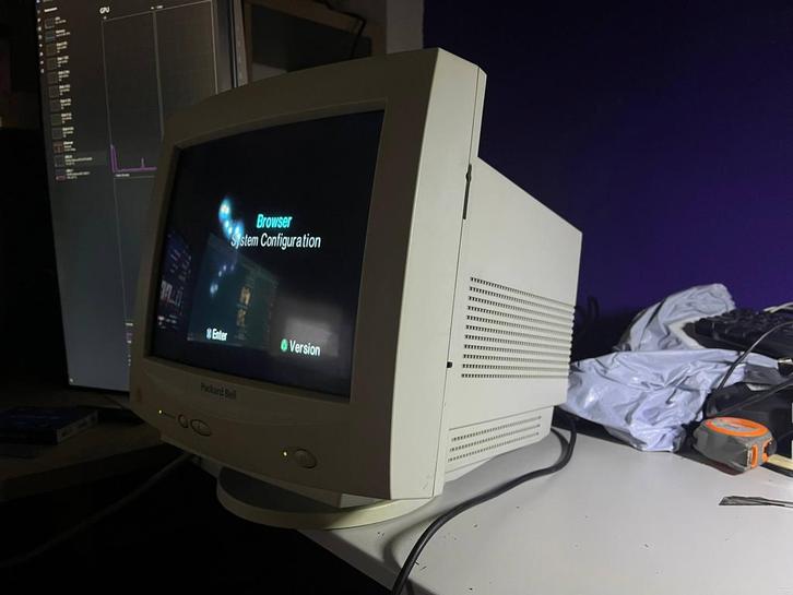 CRT VGA Scherm Packard Bell A520 14 inch., Computers en Software, Monitoren, Gebruikt, 101 t/m 150 Hz, VGA, Overige typen, Overige resoluties