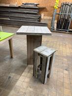 Bartafel van gebruikte steigerplanken, Tuin en Terras, Tuinbanken, Ophalen of Verzenden, Zo goed als nieuw, Hout