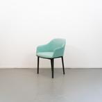 3x Vitra Softshell Slide Fauteuil Blauwgroene Stof - Zwart, Huis en Inrichting, Stoelen, Ophalen of Verzenden, Zo goed als nieuw