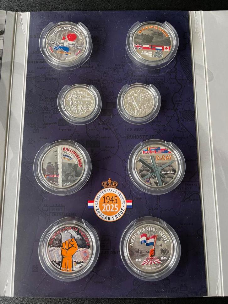 80 Jaar Bevrijding Nederland - Complete Munten Set, Postzegels en Munten, Munten en Bankbiljetten | Verzamelingen, Munten, Nederland