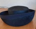 Dames hoed d.blauw  met speld, Ophalen of Verzenden, Zo goed als nieuw, 56 of 57 cm (M, 7 of 7⅛ inch), Hoed