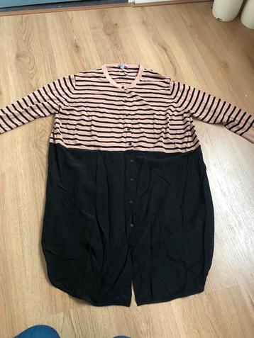 Cos beige zwart gestreept blouse-jurk l gestreept zijde beschikbaar voor biedingen