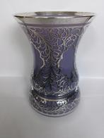 Prachtig vaas venetiaans glas met zilver beslag, Antiek en Kunst, Ophalen of Verzenden, Zilver