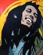 Bob Marley by Toni Burgering Popart, oil on multiplex 77x100, Antiek en Kunst, Kunst | Schilderijen | Modern, Ophalen of Verzenden
